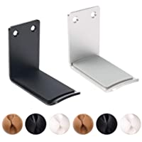 Los mejores  - SourceTon-2 ganchos para la oreja de aluminio y 6 clips para cable- 2 soportes para auriculares (negro y plateado) y 6…